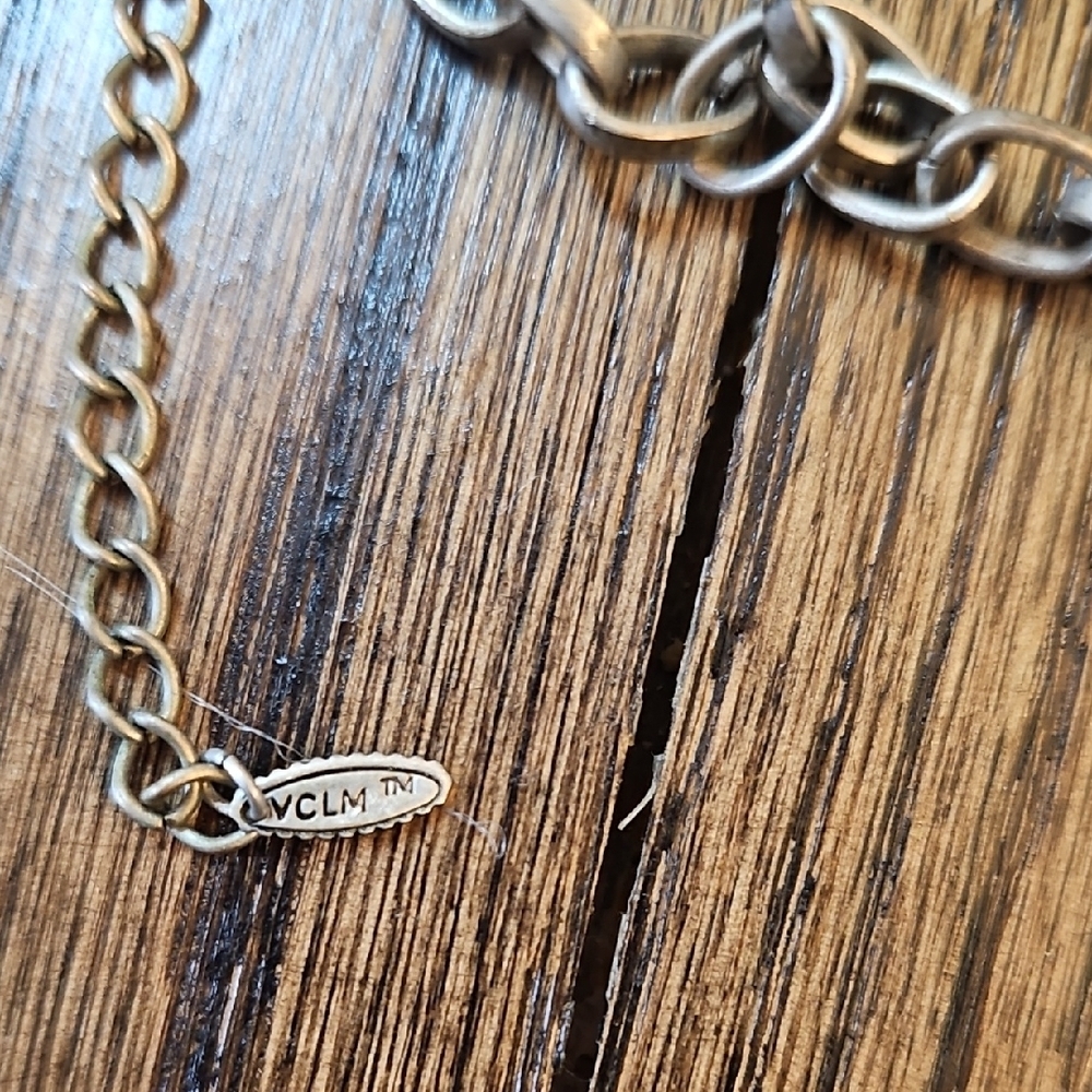 Chic Silver Necklace with Blue And Silver Charms - Picture 5 of 5